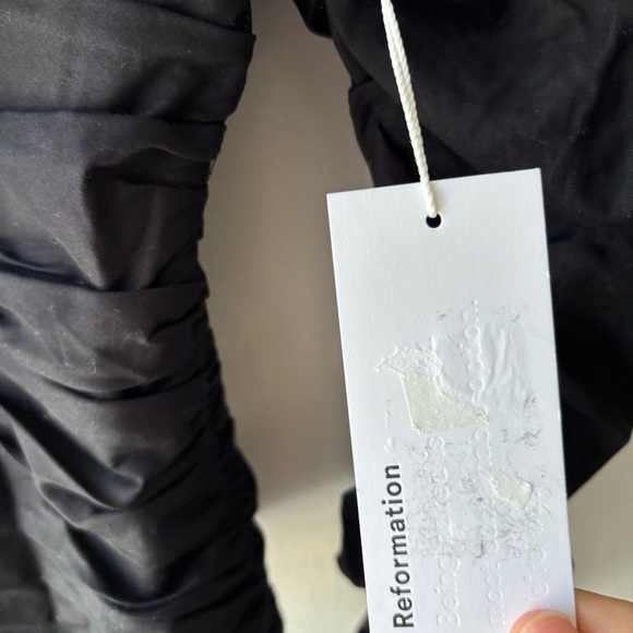 REFORMATION Joi Ruched Stretch Organic Cotton Top Sz 8 NWT‎ - Picture 7 of 7